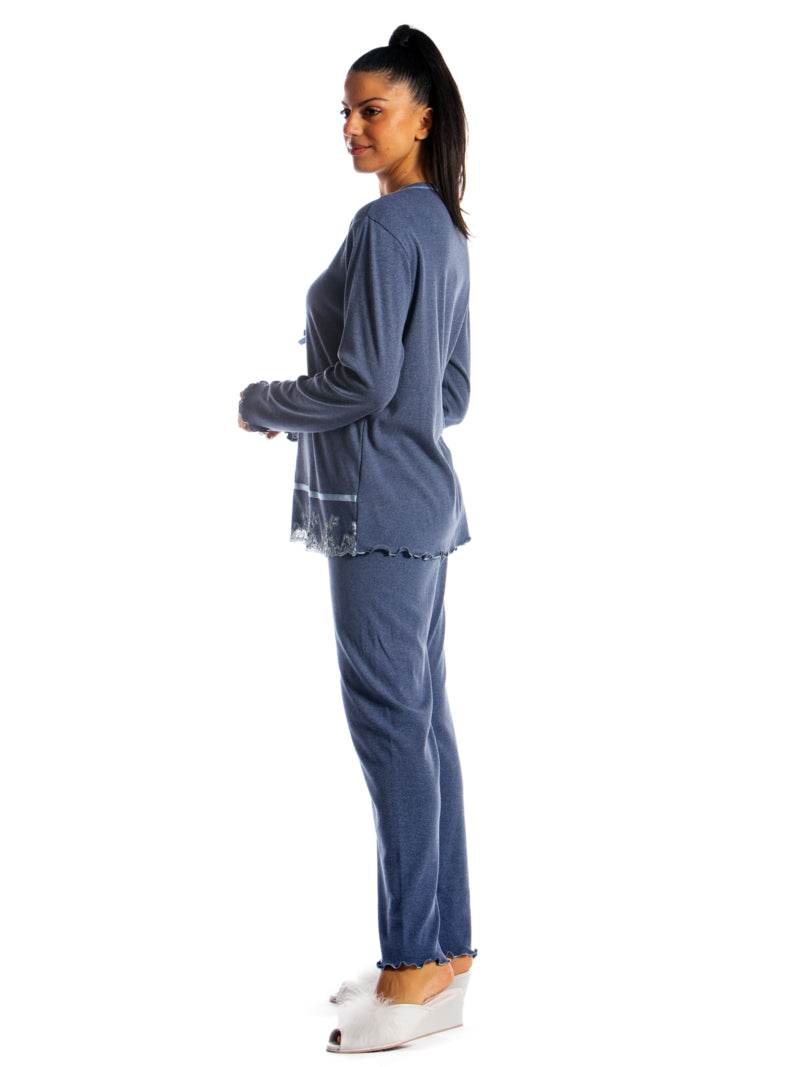 Pigiama Lungo Donna I21353 3B Prima Rosa - evabiancheria