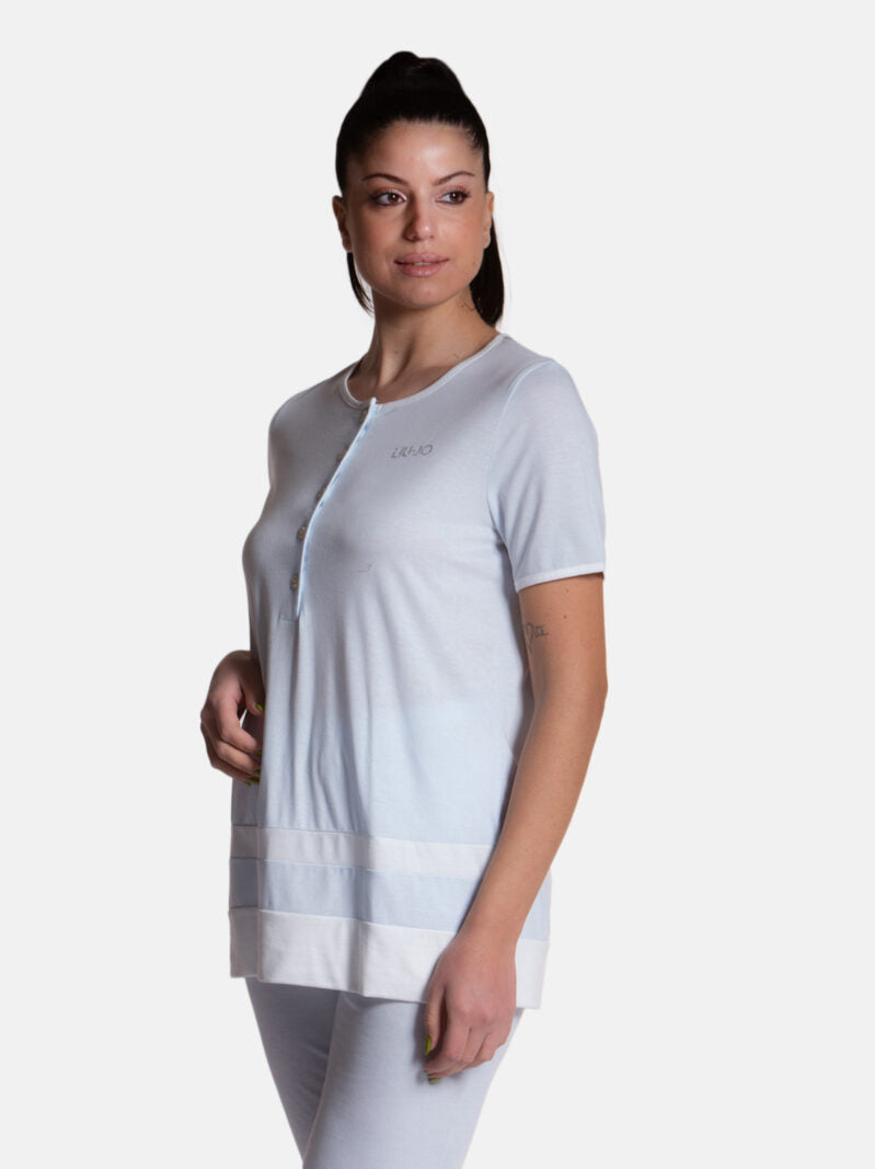 Pigiama Manica corta con pantalone lungo Donna DL0092 Liu Jo Home evabiancheria