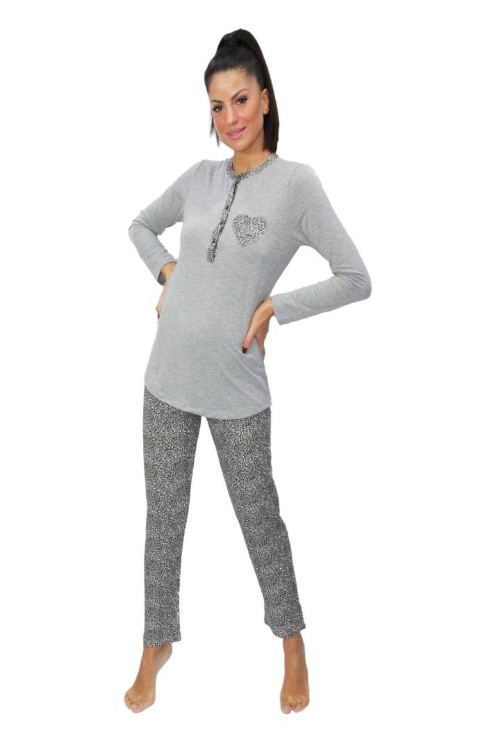 Pigiama Manica lunga Donna EMY 3 Julie - evabiancheria