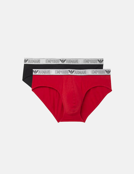 Slip Bi-pack Uomo 3F598 111733 Emporio Armani evabiancheria